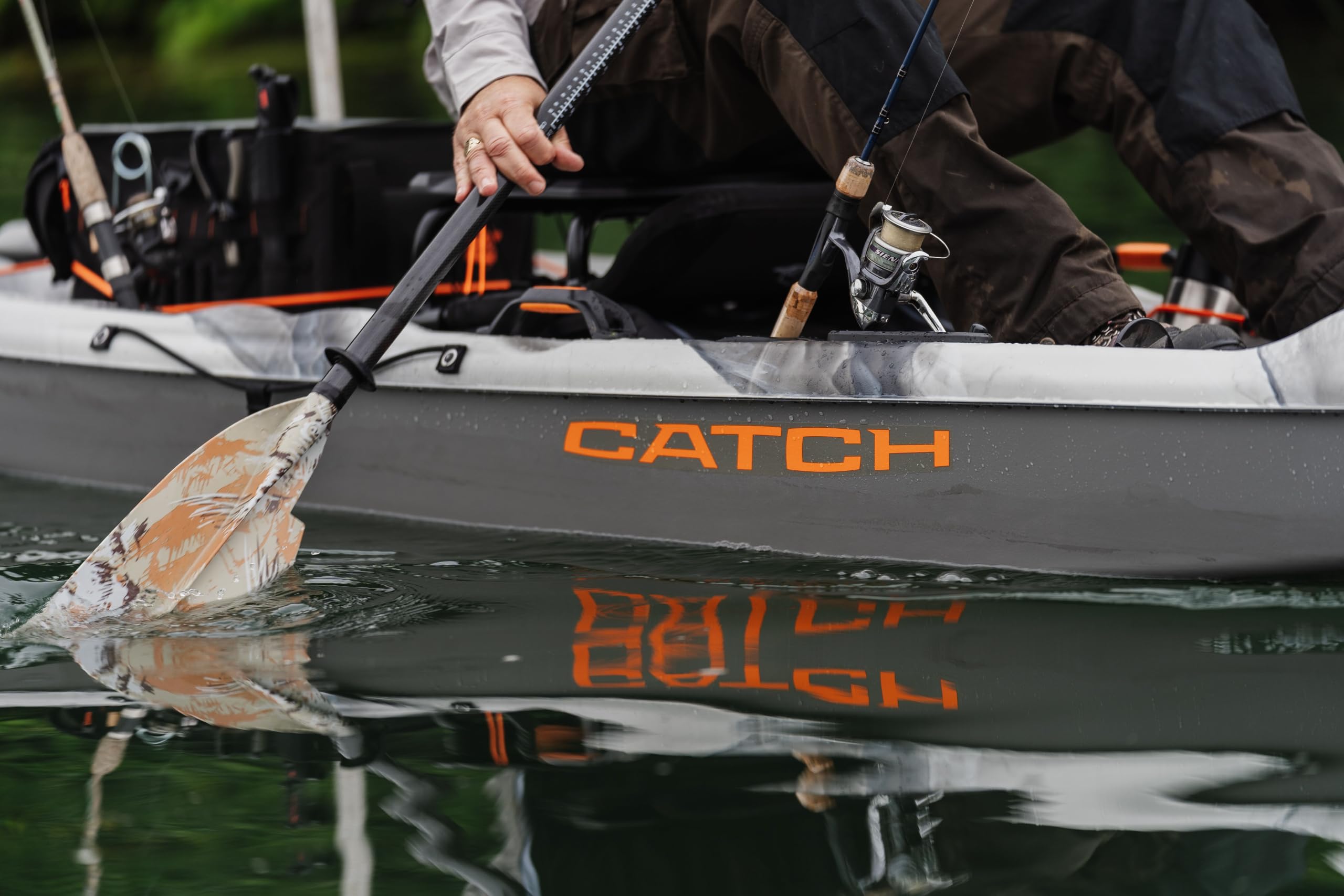 The Catch Kayak Paddle|Adjustable Fiberglass Shaft with Nylon Blades|Lightweight, Adjustable| Perfect for Kayak Fishing, 98.5 inch (250cm) - Arctic Blue - PS1973-00 - Image 4